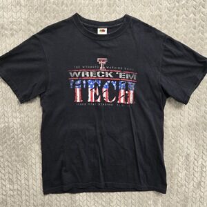 Texas Tech OSU Wounded Warrior Game Fruit Of The Loom T Shirt Mens‎ Medium